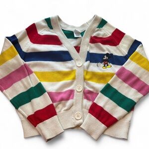 Disney 100th anniversary striped retro cardigan size xsmall Mickey Mouse